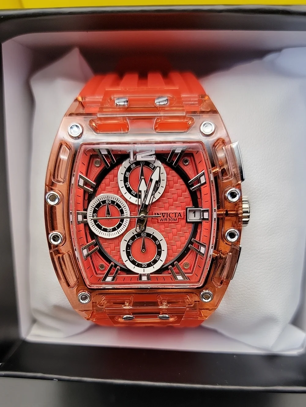 NEW ⌚️ Invicta S1 Rally Men's Allogrip Watch - 42mm, Red 70142 Chronograph